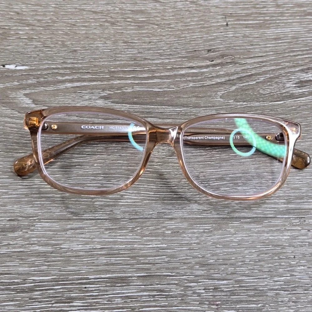 Coach HC6143 5661 Transparent Champagne Full Rim Womens Eyeglass Frame only